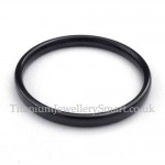 2mm Black Titanium Smooth Ring