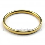 2mm Gold Titanium Smooth Ring