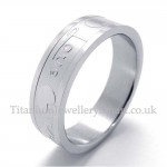 Silver Lovers Titanium Ring (Mens)