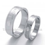 Silver Lovers Titanium Ring (Mens)