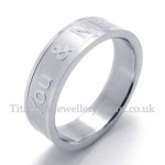 You & Me Lovers Titanium Ring (Mens)