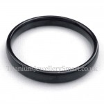 3mm Black Titanium Smooth Ring