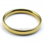 3mm Gold Titanium Round Ring