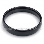 4mm Black Titanium Smooth Ring