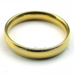 4mm Gold Titanium Round Ring