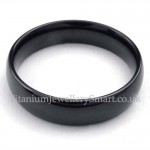 5mm Black Titanium Smooth Ring