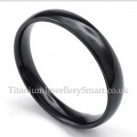 5mm Black Titanium Smooth Ring