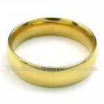 6mm Gold Titanium Round Ring