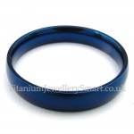 4mm Titanium Round Blue Ring