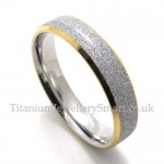 Couples Sandblast Titanium Ring (Women)