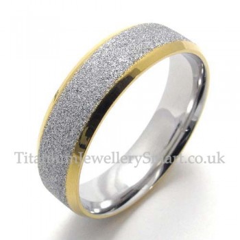 His Hers Sandblast Titanium Ring (Mens)