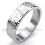 Titanium Scripture Cross Ring (Women)