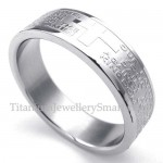 Titanium Scripture Cross Ring (Women)