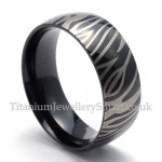 Titanium Stripe Pattern Ring