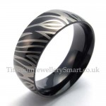 Titanium Stripe Pattern Ring