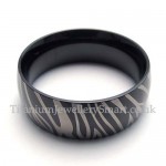 Titanium Stripe Pattern Ring