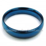 5mm Titanium Round Blue Ring