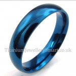 5mm Titanium Round Blue Ring