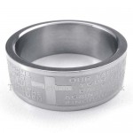 Titanium Scripture Cross Ring (Mens)