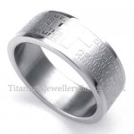 Titanium Scripture Cross Ring (Mens)