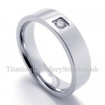 Silver Lovers Titanium Ring (Mens)