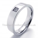 Silver Lovers Titanium Ring (Mens)