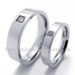 Silver Lovers Titanium Ring (Mens)