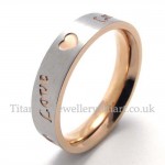 Titanium His and Hers Ring (Women)