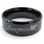 Black Titanium Round Ring