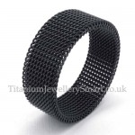 Titanium Black Net Ring