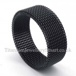 Titanium Black Net Ring