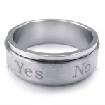 "Yes No"Titanium Ring (Can Be Rotated)