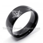 Black Titanium Masonic Ring