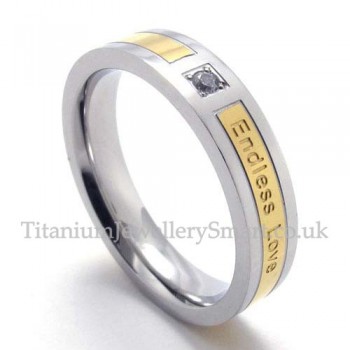 Titanium His and Hers Ring (Women)