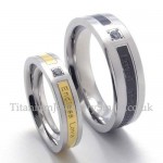 Titanium His and Hers Ring (Women)