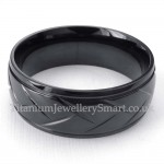 Black Hack flower Titanium Ring