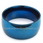 10mm Titanium Round Blue Ring