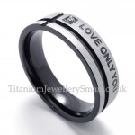 Titanium Ring "Love Only You"