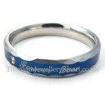 " Forever Love" Blue Titanium Couple Ring (Women)