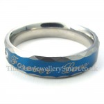 " Forever Love" Blue Titanium Couple Ring (Mens)