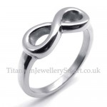 Silver Titanium Infinity Symbol Ring