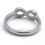 Silver Titanium Infinity Symbol Ring