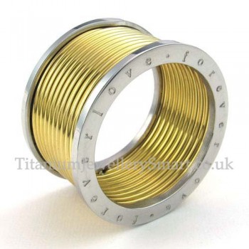 Gold Titanium Spring Ring
