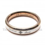 "Forever Love"Titanium Couples Ring with Diamond (Women)