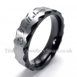 Titanium His and Hers Ring with Zircon (Mens)
