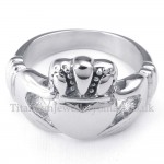 Hands Hugs Up Heart Titanium Ring