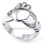 Hands Hugs Up Heart Titanium Ring