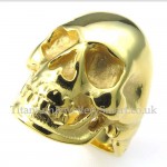 Gold Skull Titanium Ring