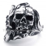Titanium Gun Skull Ring