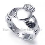 Imperial Crown Titanium Heart Ring